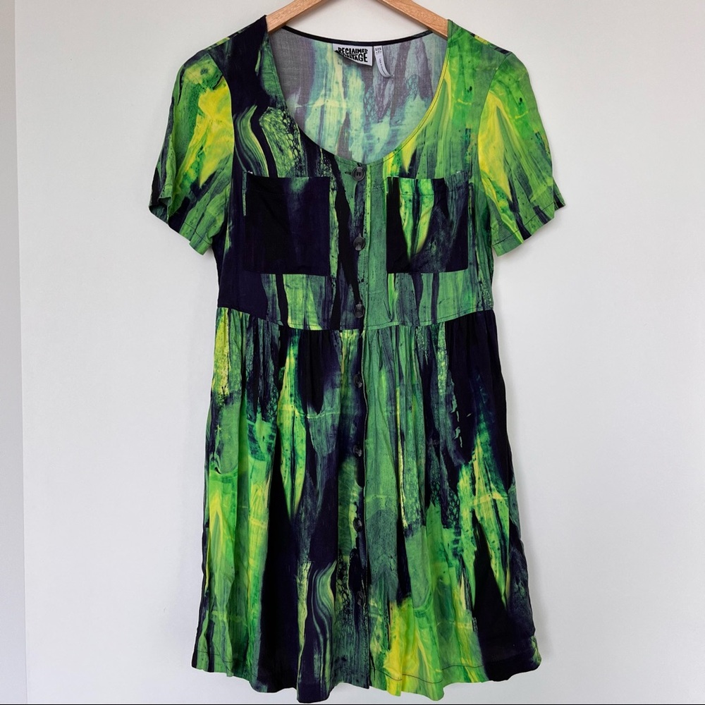 Reclaimed Vintage Tie Dye Smock Dress